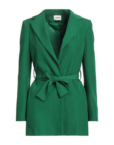 Berna Woman Blazer Emerald Green Size 2 Polyester, Elastane