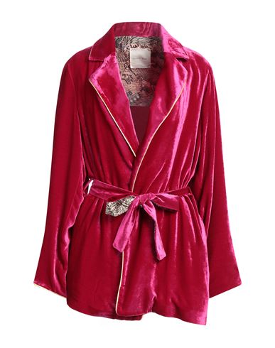 Hanami D'or Woman Blazer Magenta Size 12 Viscose, Silk In Magenta