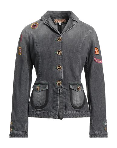 Cormio Woman Suit Jacket Black Size L Cotton In Dark Wash