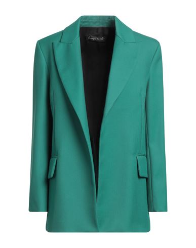 Pdr Phisique Du Role Woman Blazer Emerald Green Size 3 Polyester, Virgin Wool