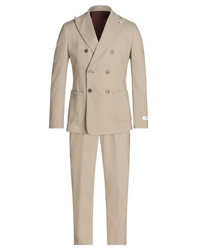 Berna Man Suit Sage Green Size 44 Cotton, Polyamide, Elastane