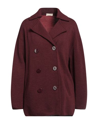 Siyu Woman Suit Jacket Burgundy Size 4 Merino Wool In Red