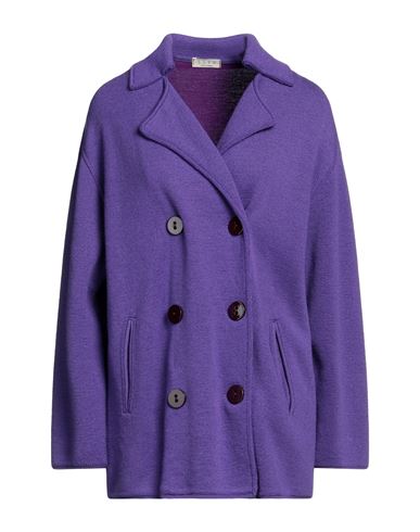 Siyu Woman Coat Purple Size 6 Merino Wool
