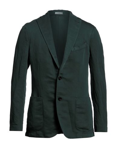 Boglioli Man Blazer Green Size 40 Cotton, Linen In Green