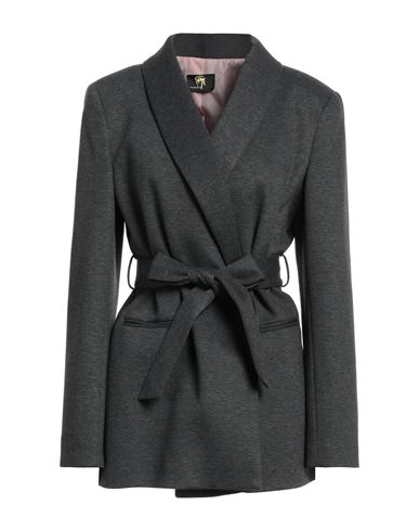 Shop Gai Mattiolo Woman Blazer Steel Grey Size 10 Polyester, Viscose, Elastane