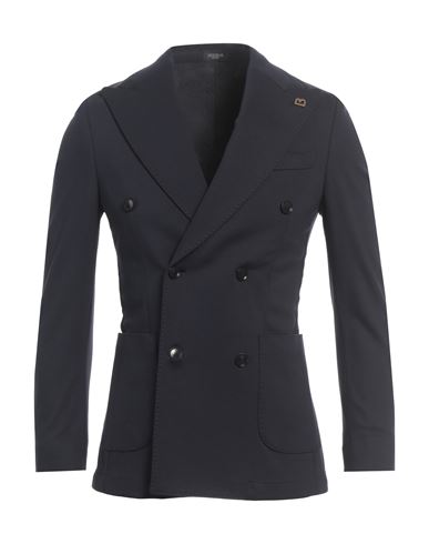 Breras Milano Man Blazer Navy Size 34 Viscose, Polyamide, Elastane In Blue