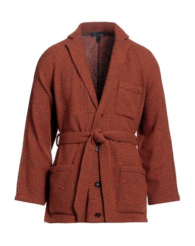 Lardini Man Blazer Rust Size M Wool, Alpaca Wool, Polyamide In Red