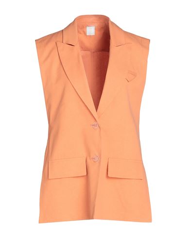 8 By Yoox Sleeveless Cotton Blazer Woman Blazer Apricot Size 10 Cotton, Silk In Orange