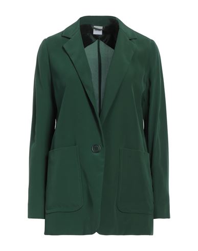 Aspesi Woman Suit Jacket Green Size 2 Silk
