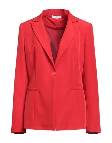 24.25 Woman Blazer Red Size 10 Polyester, Viscose, Elastane