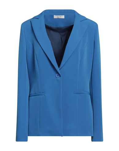 24.25 Woman Blazer Azure Size 10 Polyester, Viscose, Elastane In Blue