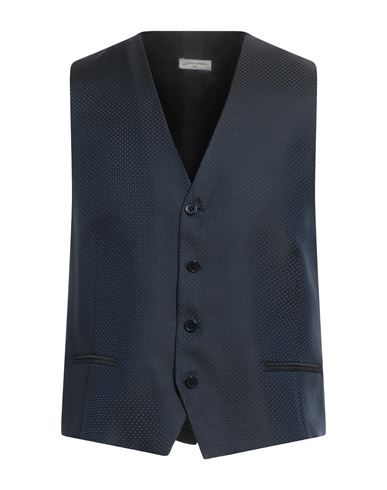 Shop Angelo Nardelli Man Tailored Vest Midnight Blue Size 42 Viscose, Acetate
