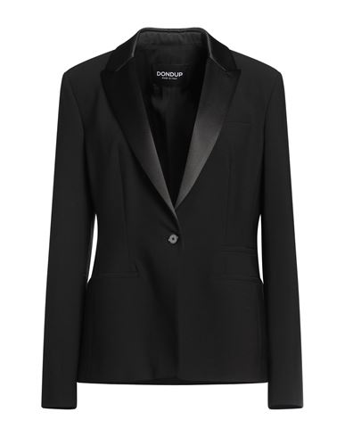 Shop Dondup Woman Blazer Black Size 4 Polyester, Virgin Wool, Elastane