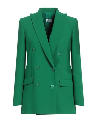 Rue Du Bac Woman Blazer Green Size 2 Polyester, Elastane