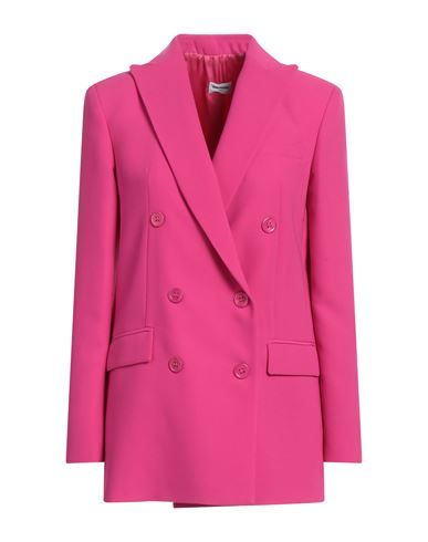 Rue Du Bac Woman Blazer Fuchsia Size 4 Polyester, Elastane In Pink