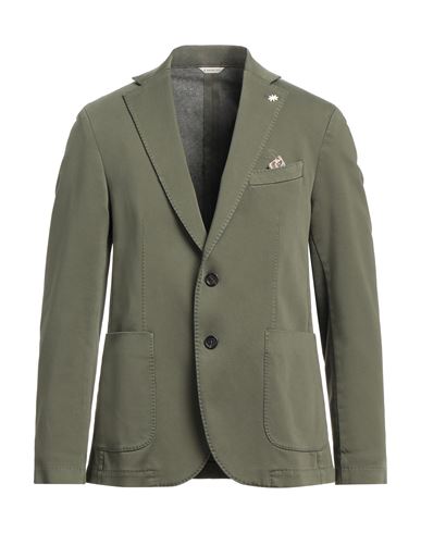 Manuel Ritz Man Blazer Military Green Size 44 Cotton, Polyester, Polyamide, Elastane
