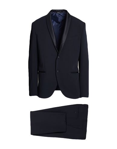 Luca Bertelli Man Suit Midnight Blue Size 40 Polyester, Viscose, Elastane