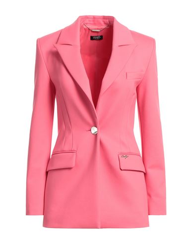 LIU •JO LIU •JO WOMAN BLAZER PINK SIZE 12 POLYAMIDE, VISCOSE, ELASTANE 