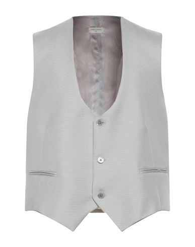 Angelo Nardelli Man Tailored Vest Light Grey Size 38 Viscose, Polyester, Silk