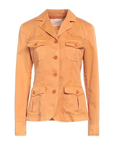 Capalbio Woman Suit Jacket Apricot Size 6 Cotton In Orange