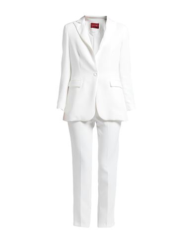 Marta Marzotto Woman Suit White Size 6 Polyester, Elastane