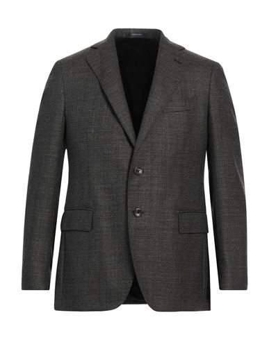 Angelo Nardelli Man Suit Jacket Dark Brown Size 44 Virgin Wool
