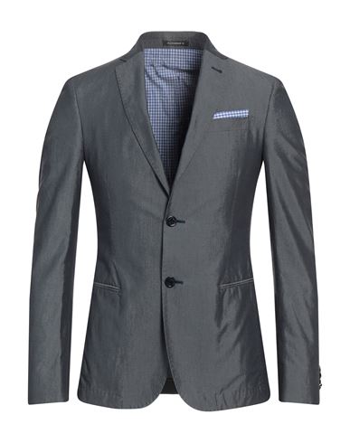 Daniele Alessandrini Man Blazer Grey Size 36 Cotton, Silk