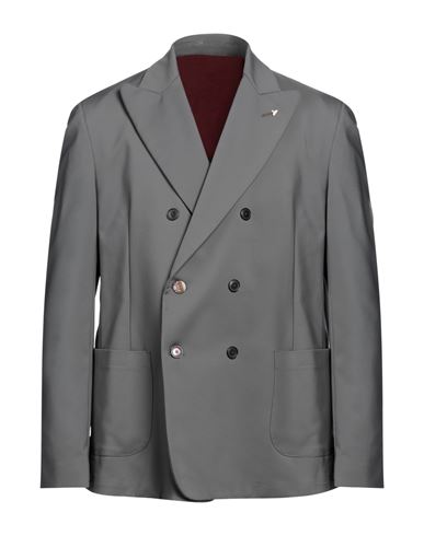 Shop Berna Man Blazer Grey Size 40 Cotton, Polyamide, Elastane