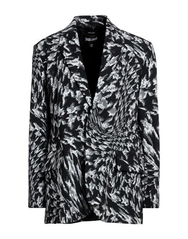Just Cavalli Woman Blazer Black Size 4 Polyester, Elastane