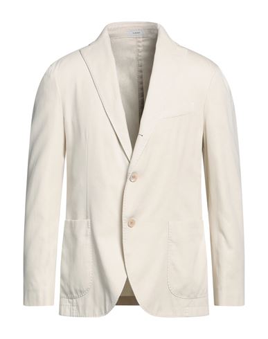 Boglioli Man Suit Jacket Ivory Size 40 Cotton, Elastane In White