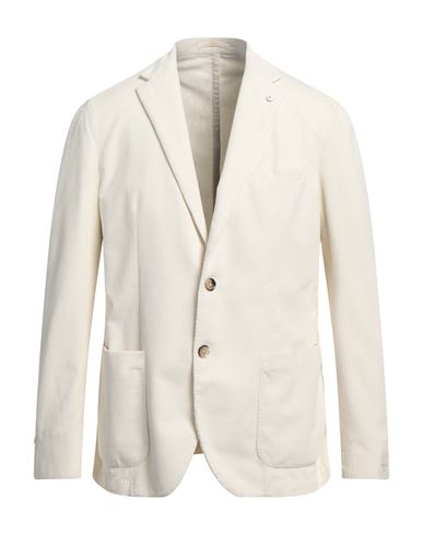L.b.m 1911 L. B.m. 1911 Man Suit Jacket Ivory Size 42 Cotton In White