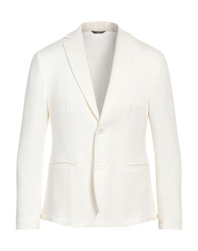 Grey Daniele Alessandrini Man Blazer Ivory Size 38 Viscose, Polyester, Polyamide In White
