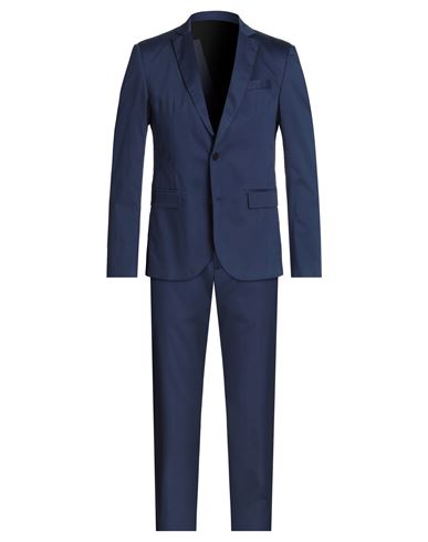 Manuel Ritz Man Suit Navy Blue Size 42 Cotton, Wool