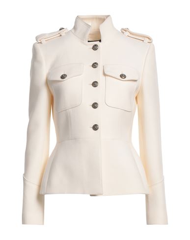 Dolce & Gabbana Woman Blazer Ivory Size 10 Virgin Wool, Polyamide In White