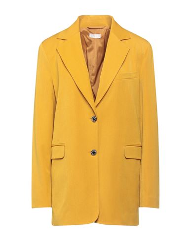 Liu •jo Woman Blazer Ocher Size 8 Polyester, Viscose, Elastane In Yellow