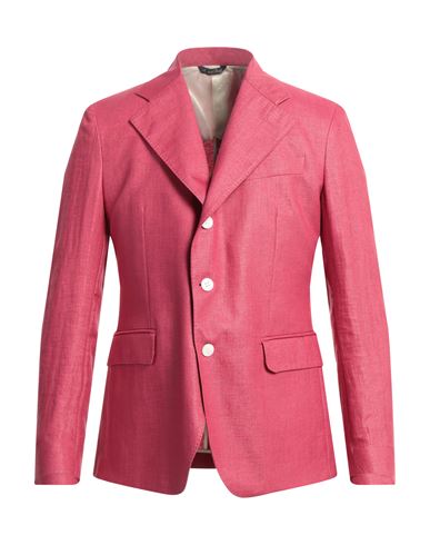 Brian Dales Man Blazer Magenta Size 44 Linen, Polyamide