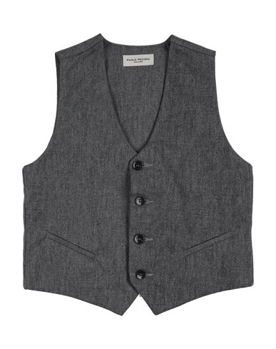 Paolo Pecora Babies'  Toddler Boy Tailored Vest Lead Size 5 Polyester, Cotton, Viscose, Elastane In Grey