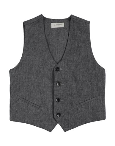Paolo Pecora Babies'  Toddler Boy Tailored Vest Lead Size 4 Polyester, Cotton, Viscose, Elastane In Grey