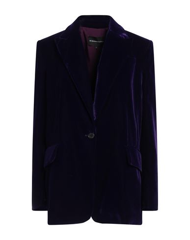 BCBGMAXAZRIA BCBGMAXAZRIA WOMAN BLAZER DARK PURPLE SIZE 8 POLYESTER