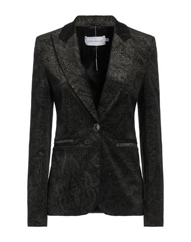 Simona Corsellini Woman Blazer Black Size 8 Cotton, Viscose, Elastane