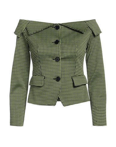 Msgm Woman Blazer Lime Green Size 4 Polyamide, Elastane