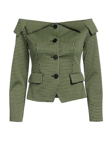 Msgm Woman Blazer Acid Green Size 4 Polyamide, Elastane