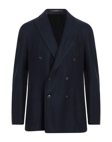 Drumohr Man Suit Jacket Midnight Blue Size 48 Cashmere