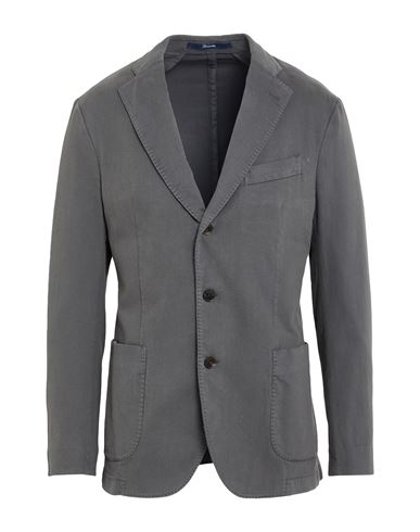 Drumohr Man Blazer Grey Size 46 Cotton, Elastane In Gray