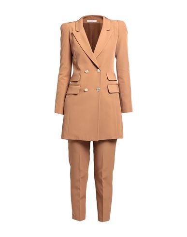 Yes London Woman Suit Camel Size 10 Polyester, Elastane In Beige