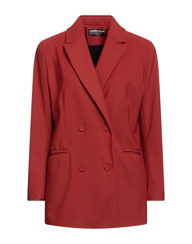 Chiara Boni La Petite Robe Woman Blazer Rust Size 12 Polyamide, Elastane In Red