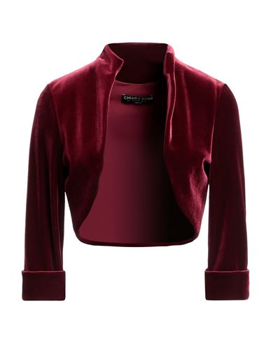 Shop Chiara Boni La Petite Robe Woman Jacket Burgundy Size 10 Polyester, Polyamide, Elastane In Red