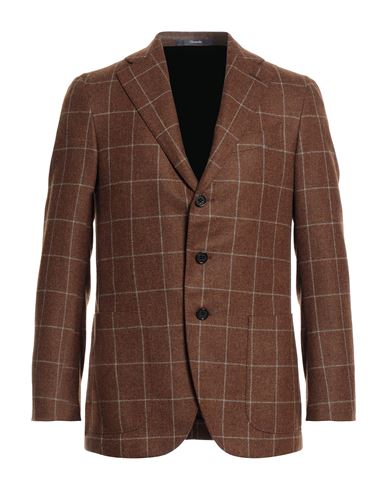 Drumohr Man Suit Jacket Brown Size 44 Wool