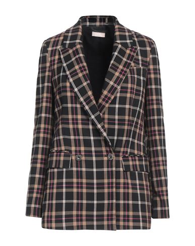 LIU •JO LIU •JO WOMAN BLAZER CAMEL SIZE 8 POLYESTER, VISCOSE, ELASTANE 