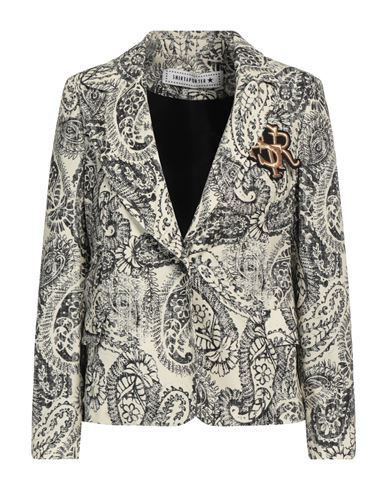 Shirtaporter Woman Suit Jacket Beige Size 8 Cotton
